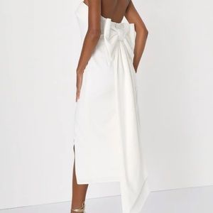 White dress, bridal dress, bachelorette dress, bridal shower dress with bow